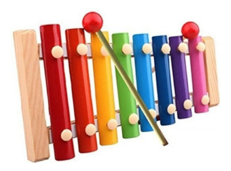 Instrumento Musical Infantil Xilofon Infantil 8 notas madera chico - Imagen 5