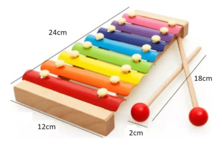 Instrumento Musical Infantil Xilofon Infantil 8 notas madera - Imagen 3