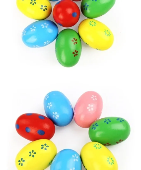 Huevito Maraca de madera Infantil - Imagen 6
