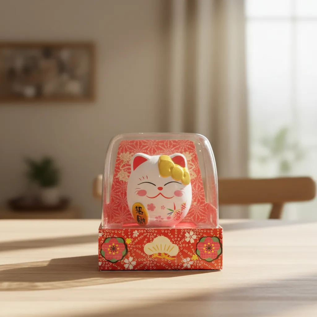 Maneki Neko Gatito de la Suerte Gold Feng Shui Japonés 10cm DESIGN HELLO KITTY - Imagen 13