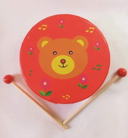 Tambor de madera Infantil con 2 Baquetas y correa - Imagen 13