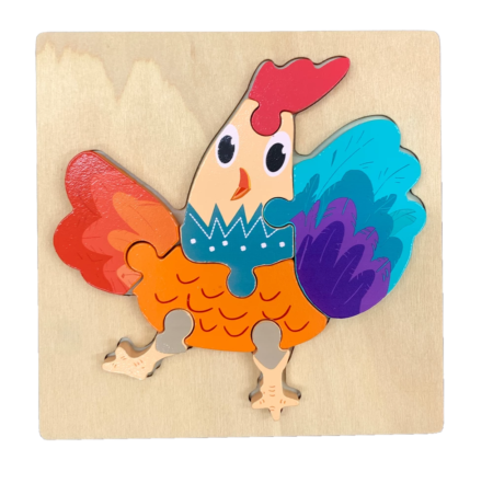 Puzzle de madera educativo infantil 3D - Imagen 16