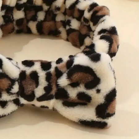 Vincha Skyn de Felpa Con estampado Leopardo - Imagen 6