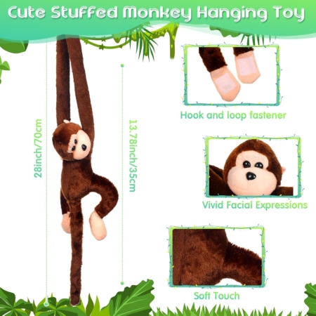 Peluche Monito Abrazador Colgante - Imagen 3