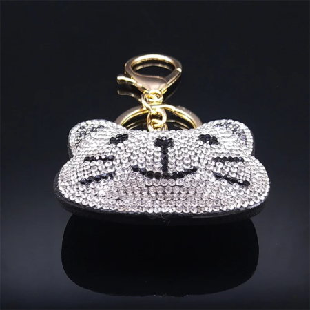 Llavero Bag Charm Cat con brillos - Imagen 7