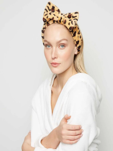 Vincha Skyn de Felpa Con estampado Leopardo - Imagen 3