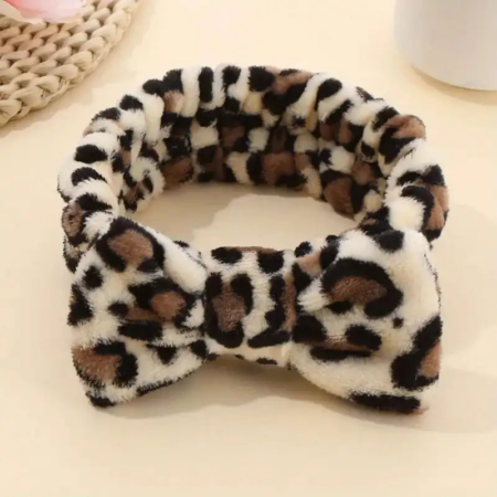 Vincha Skyn de Felpa Con estampado Leopardo - Imagen 8