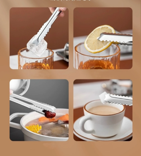 Pinza de acero para hielo, azucar, fruta - Imagen 4
