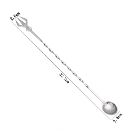 Cuchara Mixer Para Cocteleria Profesional Tridente al sol - Imagen 6