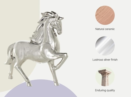 Escultura de cerámica del Cavallino Rampante - Imagen 6
