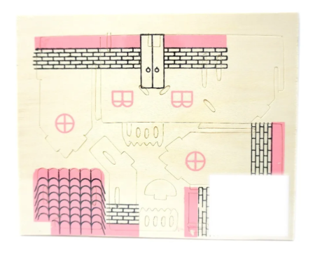 Puzzle de madera 3D educativo infantil Casa de Muñecas - Imagen 3