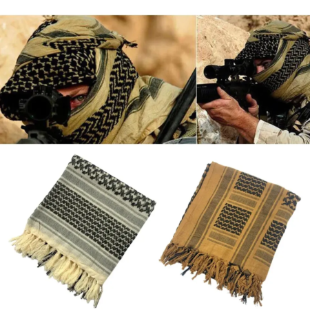 Pañuelo Shemagh Verde Táctico Desierto Bufanda Árabe Sirio 100% Algodón - Imagen 7