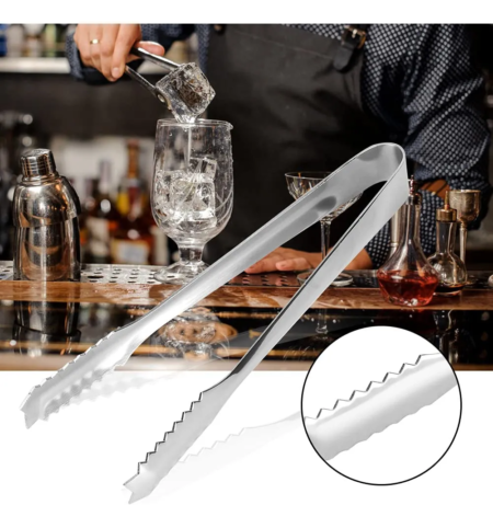 Pinza de acero para hielo, azucar, fruta