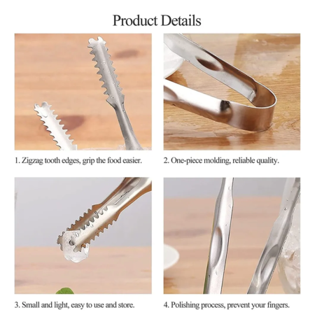 Pinza de acero para hielo, azucar, fruta - Imagen 9
