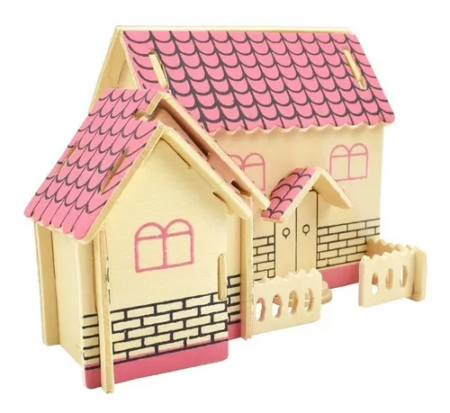 Puzzle de madera 3D educativo infantil Casa de Muñecas - Imagen 4