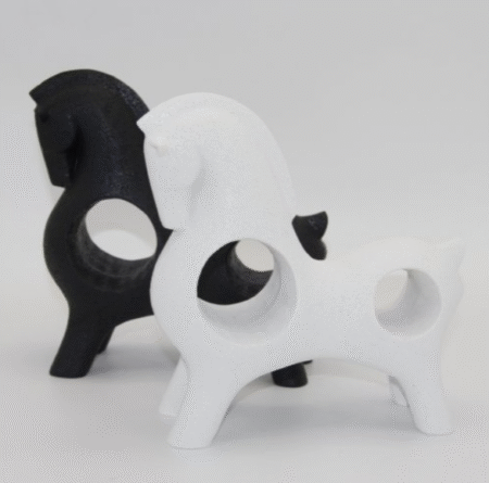 EQUUS – Escultura moderna de resina (blanco o negro) - Imagen 2