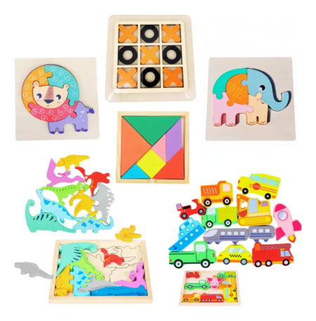 KIT x 6 juegos didacticos de encastre color