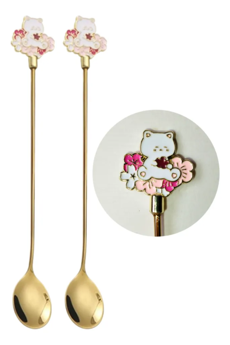 Cuchara Cute Flores y Osito - Imagen 2