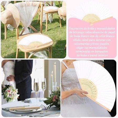 🌀 Pack x6 Abanicos de Bambú y Papel - Colores Surtidos Souvenir Eventos - Imagen 11
