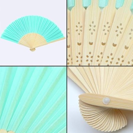 🌀 Pack x6 Abanicos de Bambú y Papel - Colores Surtidos Souvenir Eventos - Imagen 8