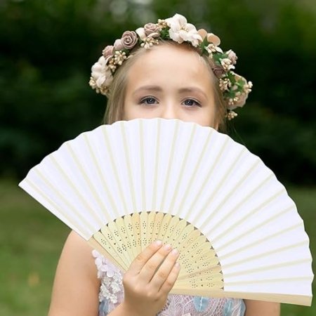 🌀 Pack x6 Abanicos de Bambú y Papel - Colores Surtidos Souvenir Eventos - Imagen 3