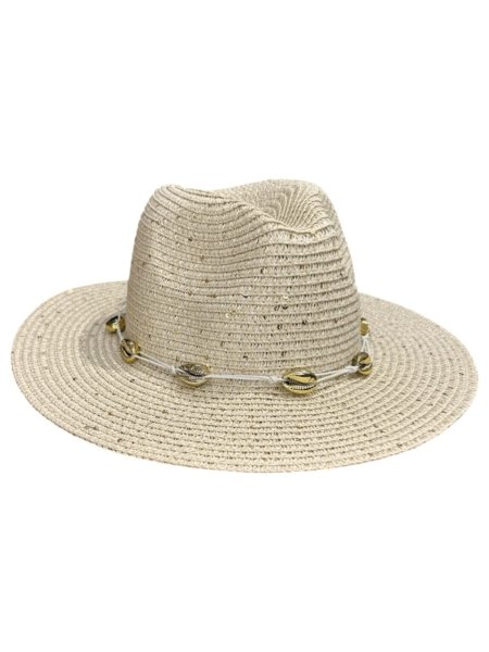 👒✨ Sombrero de Rafia con Lentejuelas y Caracolas – Verano 2026