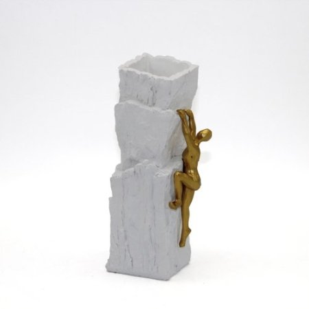 🧗‍♂️ Florero Escultura "Escalador" – Blanco o Negro - Imagen 4