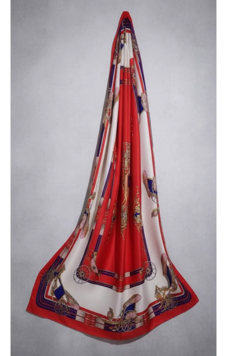 Pañuelo Foulard Rectangular de seda Carrozas - Imagen 17