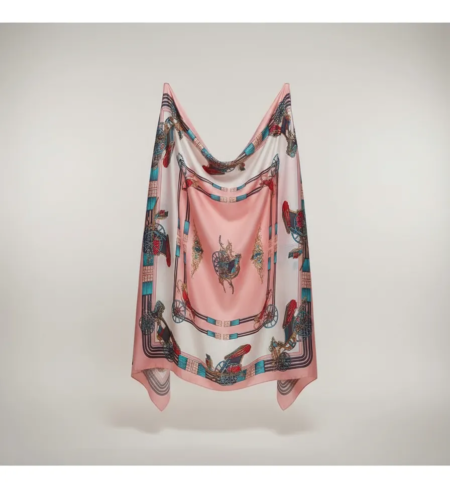 Pañuelo Foulard Rectangular de seda Carrozas - Imagen 29