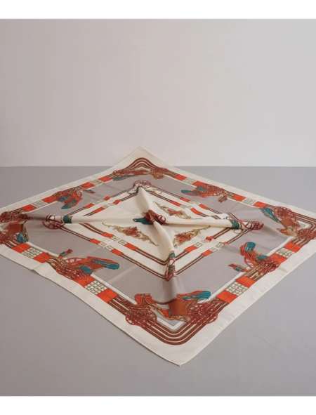 Pañuelo Foulard Rectangular de seda Carrozas - Imagen 5