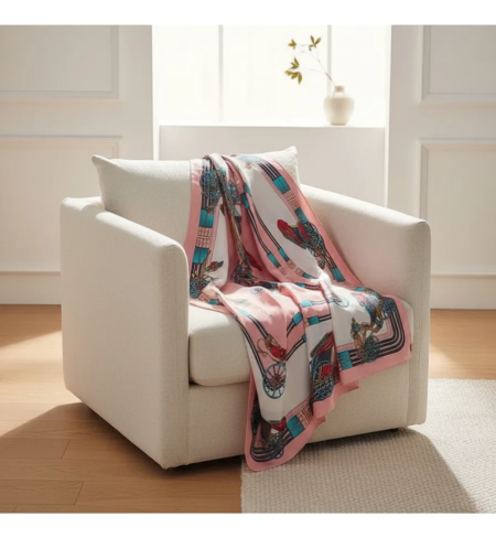 Pañuelo Foulard Rectangular de seda Carrozas - Imagen 27