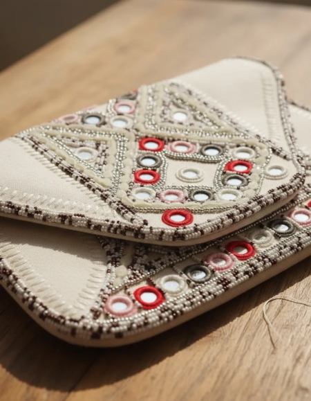 Clutch Cartera Bandolera Betty Bordada - Imagen 9