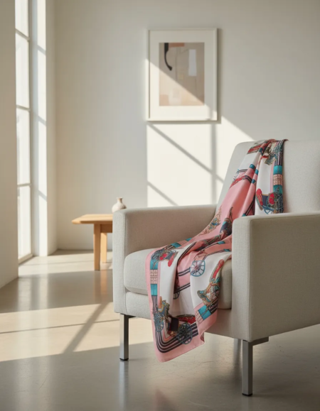 Pañuelo Foulard Rectangular de seda Carrozas - Imagen 34