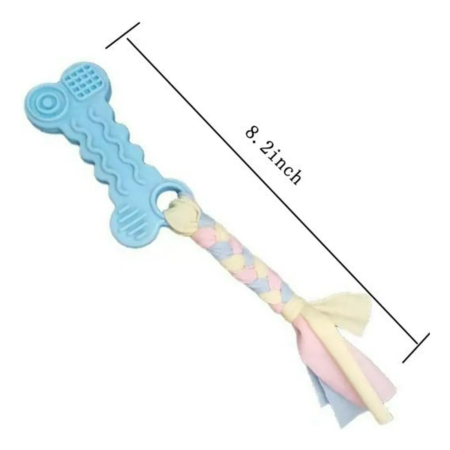 Juguete para Masticar Pets en Forma de Hueso o Corazón con Cuerda Interactiva (1 pieza) - Imagen 6