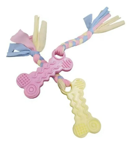 Juguete para Masticar Pets en Forma de Hueso o Corazón con Cuerda Interactiva (1 pieza) - Imagen 5