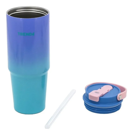 Vaso Térmico Grande Trendy 850ml Con Sorbete Tapa Hermética - Imagen 3