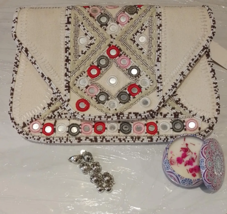 Clutch Cartera Bandolera Betty Bordada - Imagen 6