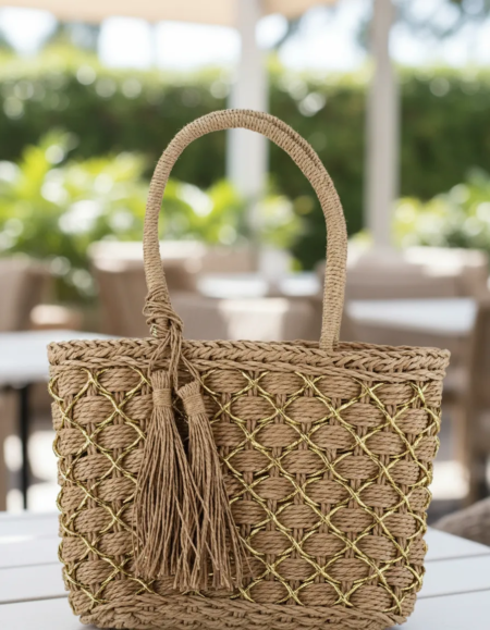 Bolso Cartera Rafia California - Imagen 5