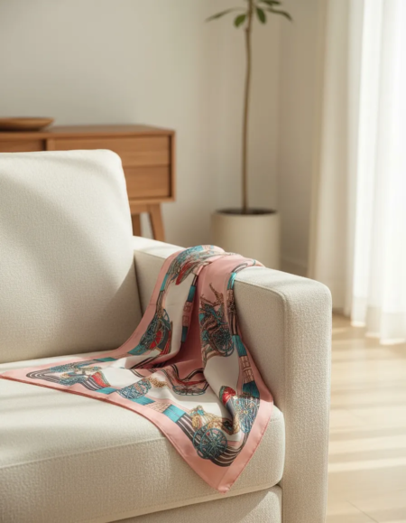 Pañuelo Foulard Rectangular de seda Carrozas - Imagen 31