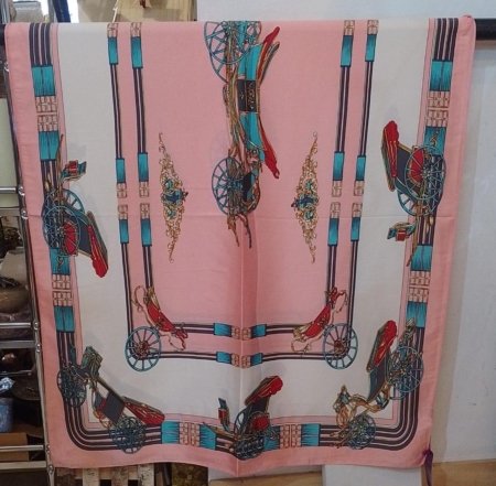 Pañuelo Foulard Rectangular de seda Carrozas - Imagen 14
