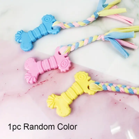 Juguete para Masticar Pets en Forma de Hueso o Corazón con Cuerda Interactiva (1 pieza) - Imagen 14