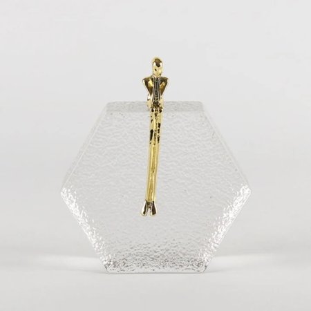 "Figura Dorada sobre Prisma de Cristal" – Escultura Contemporánea Exclusiva - Imagen 3