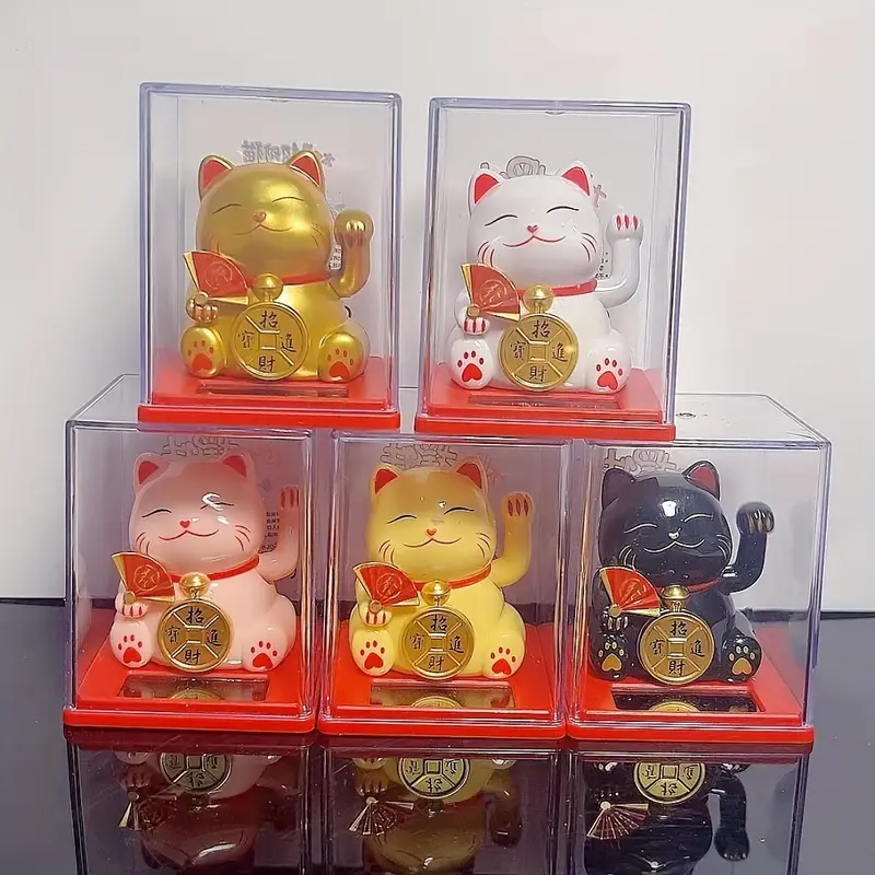 Maneki-neko (招き猫), también conocido como el “gato de la suerte” Black - Imagen 7