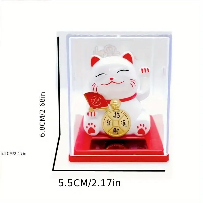 Maneki-neko (招き猫), también conocido como el “gato de la suerte” Black - Imagen 8