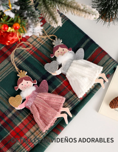 Adorno Navidad Hada Corazon - Imagen 3