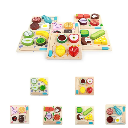 Puzzle Rompecabezas Juego de Verduras en madera - Imagen 17