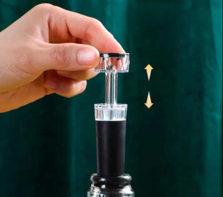 Tapón de vacío para vino | Protector de botellas ABS + PC de grado alimenticio para vino, licores y licores | Conserva la frescura | Ajuste universal | Protección contra la oxidación - Imagen 2