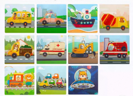 Pack x 6 Puzzles 10x10 cm educativo infantil - Imagen 5
