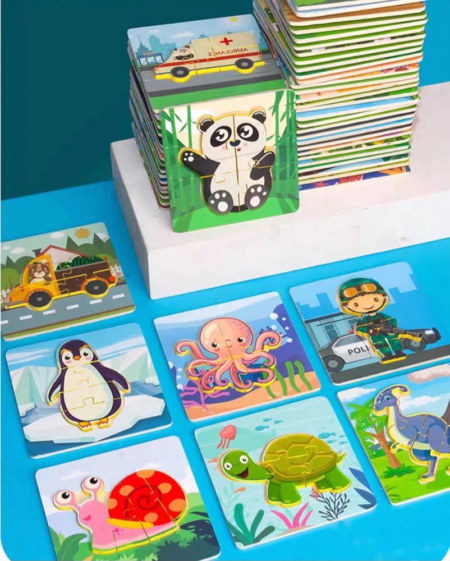 Pack x 6 Puzzles 10x10 cm educativo infantil - Imagen 9
