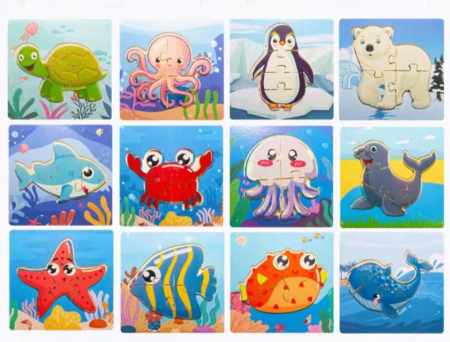 Pack x 6 Puzzles 10x10 cm educativo infantil - Imagen 4
